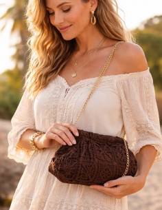 Sac Pochette Bohème en...