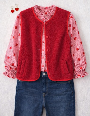 Gilet sans manche femme effet polaire...