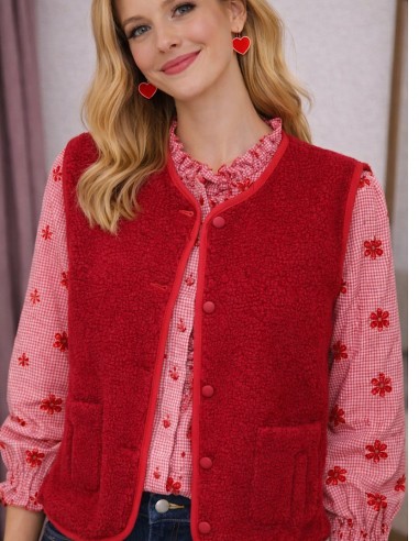 Gilet sans manche femme effet polaire...