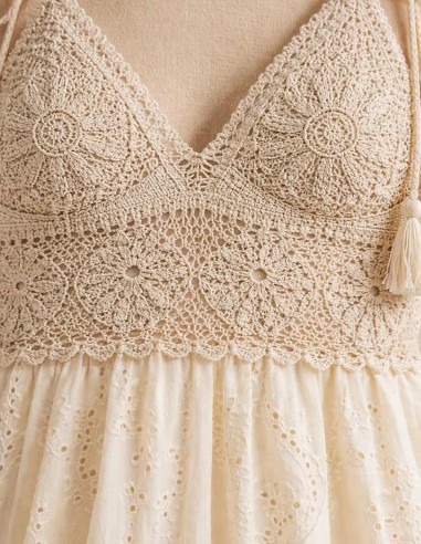 robe bustier bohème crochet et corde été chic