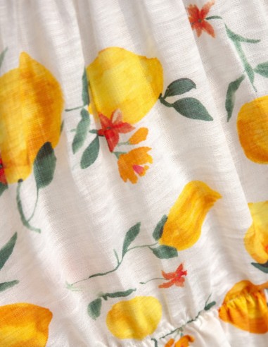 Robe Cache-cœur Citron Femme - Robe...