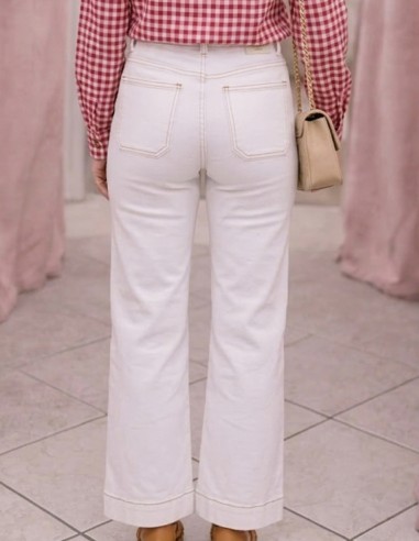 Jean Femme Taille Haute Ecru - Jean...