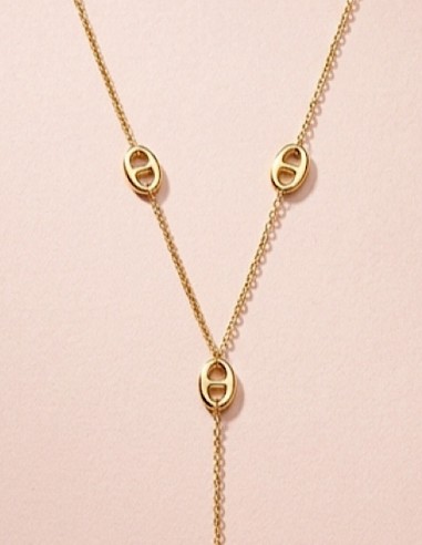 Collier Y Femme en Acier Inoxydable -...