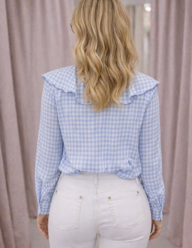 Blouse Femme Vichy Rouge ou bleu100%...