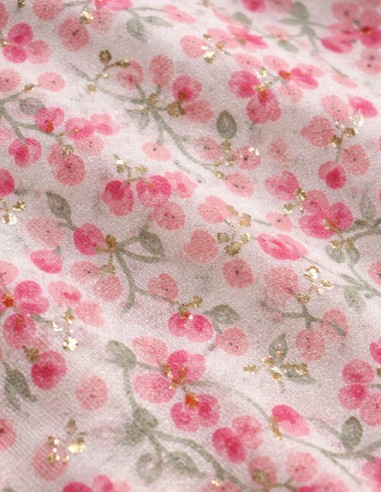 foulard tendance femme fleuri rose liberty