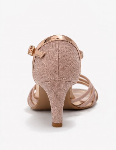 Sandales Femme Argentées à Talon –...