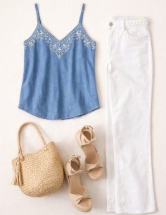 Débardeur femme coton denim... 2