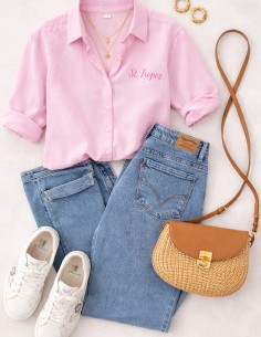 jean mom femme taille haute bleu clair coupe droite 2