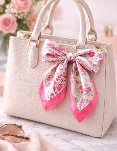 Foulard carré effet soie satiné chic...