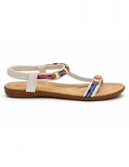 sandales femme blanches tendance pas cher en grande pointure