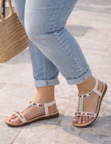 sandales confort femme strass grandes pointure 41,42,43,44