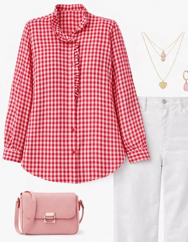 Chemisier Femme Grande Taille Vichy à...