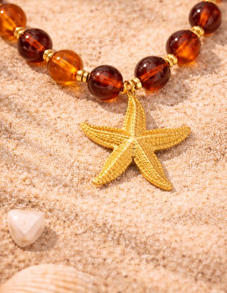 bijou femme acier inoxydable bijou etoile de mer tendance plage