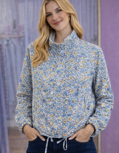 Veste Femme Fleurie Liberty Zippée...