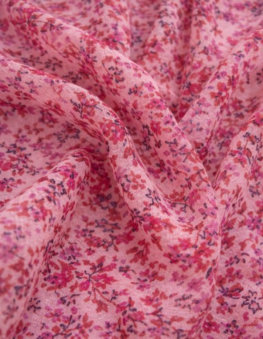 Robe Courte Fleurie Rose Femme -...