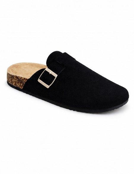 Sabots Femme Confort Anatomique en Suédine – Mules Semelle Liège Antidérapante, Chaussures Légères Intérieur Extérieur