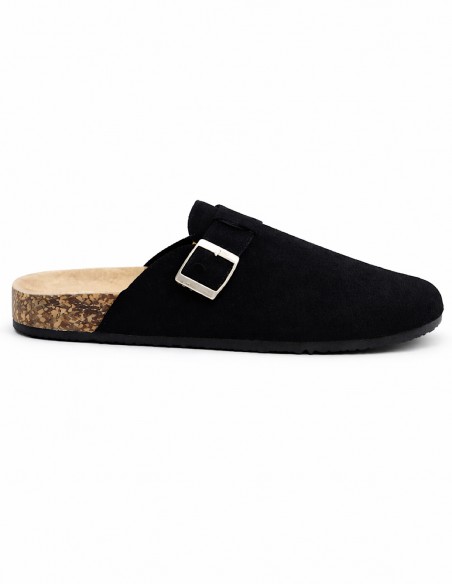 Sabots Femme Confort Anatomique en Suédine – Mules Semelle Liège Antidérapante, Chaussures Légères Intérieur Extérieur