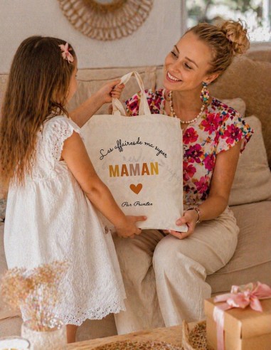 idée cadeau fête des mères pas cher tote bag maman en coton