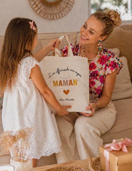 idée cadeau fête des mères pas cher tote bag maman en coton