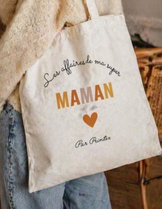 tote bag coton fête des mères idée cadeau maman écologique