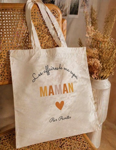 tote bag coton écologique fête des mères cadeau personnalisé