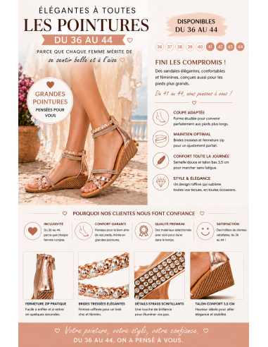Sandales Femme Été Compensées Confort...