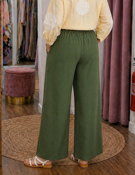 Pantalon Fluide Femme Taille Haute Élégant été – Léger Confort, Ceinture Nouée du 36 au 50