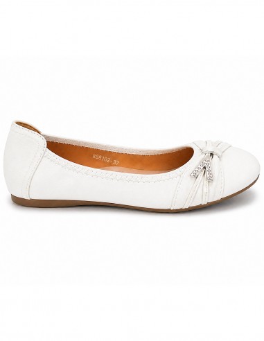 Ballerines femme semelle cuir noir,...