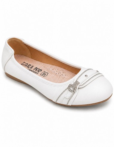 Ballerines femme semelle cuir noir,...