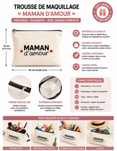 Trousse Maquillage Maman d'Amour -...