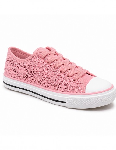 baskets femme en dentelle rose été respirantes, tendances et confortables