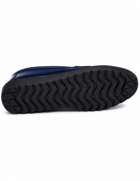 Mocassins vernis femme semelle compensée confort intérieur cuir & pampille