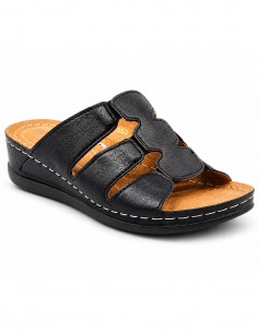 sandales femme confort mules orthopédique noir pied sensible