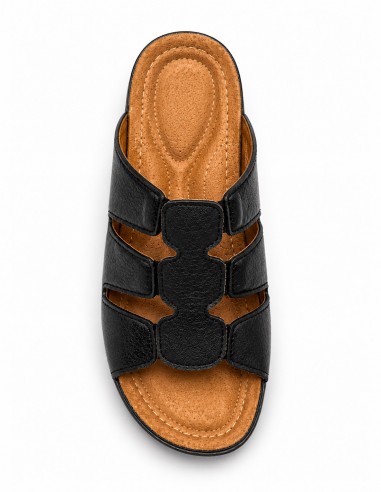 sandales femme confort mules orthopédique noir pied sensible