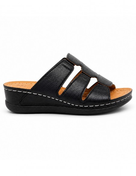 sandales femme confort mules orthopédique noir pied sensible légèreté au quotidien