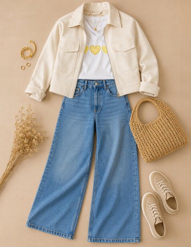 look veste mi saison femme casual chic et jean