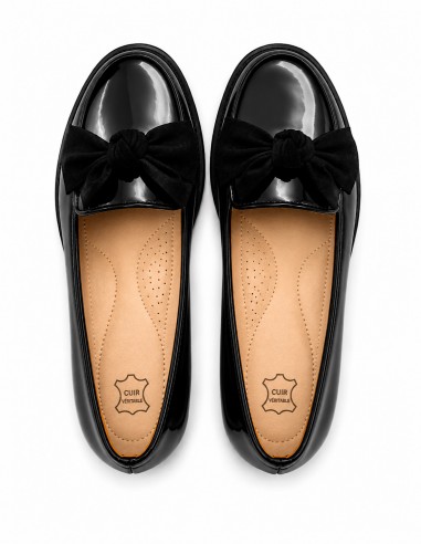 Mocassins Femme en Simili Cuir Verni...
