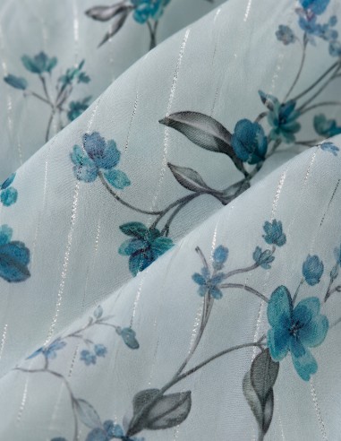 Robe Bohème Fleurie Bleu Clair Femme...