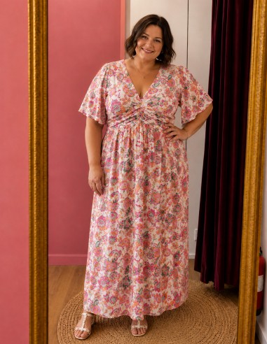 robe longue femme fleurie grande taille bohème