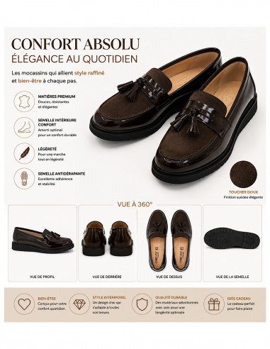 Mocassins vernis femme semelle...