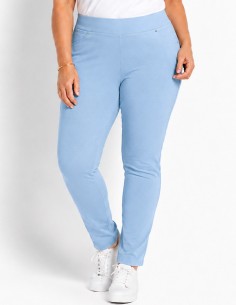 Jegging femme Grande Taille Stretch 42 au 52 - Pantalon slim stretch confort taille haute galbant bleu marine 2