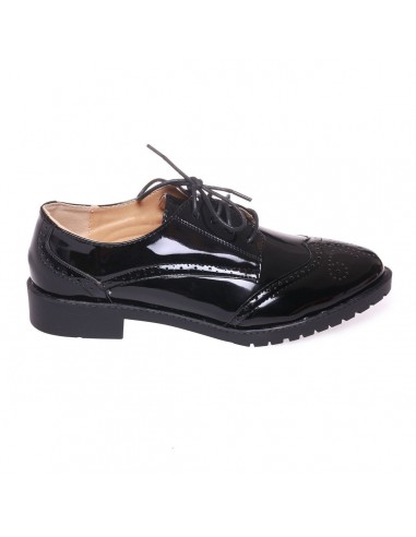Derbies femme sales cuir pas cher