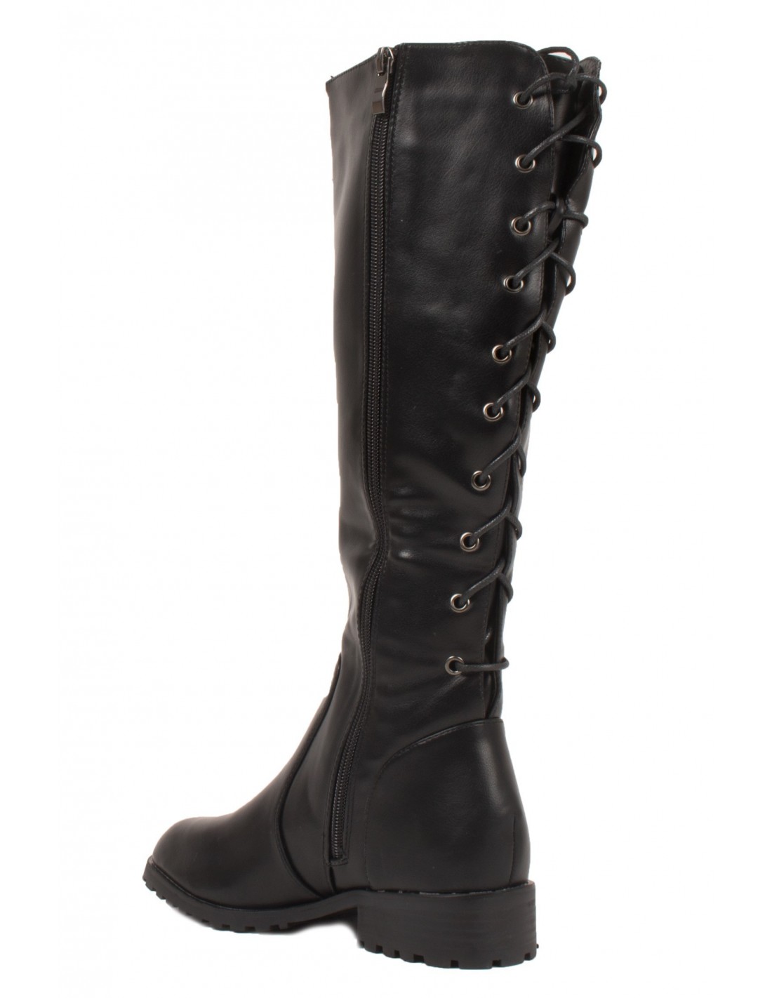 bottes cuir lacets femme