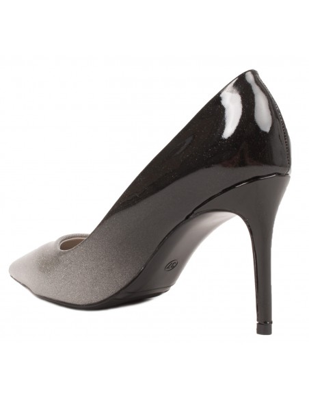 Escarpins pailleté dégradé effet verni avec bout pointu et talon 8cm