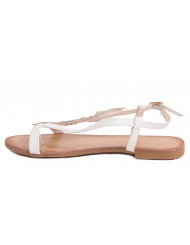 Sandales femme plume à strass avec brides nus pied et semelle cuir