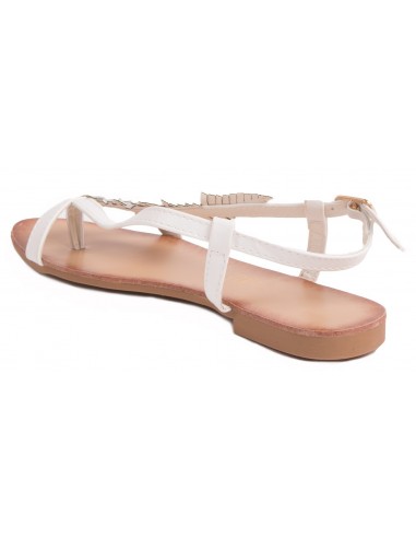 Sandales femme plume à strass avec brides nus pied et semelle cuir