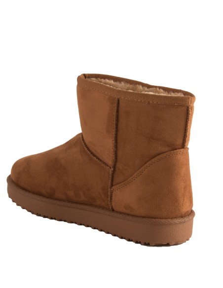 Bottes fourrées femme basse forme boots fourrure synthétique