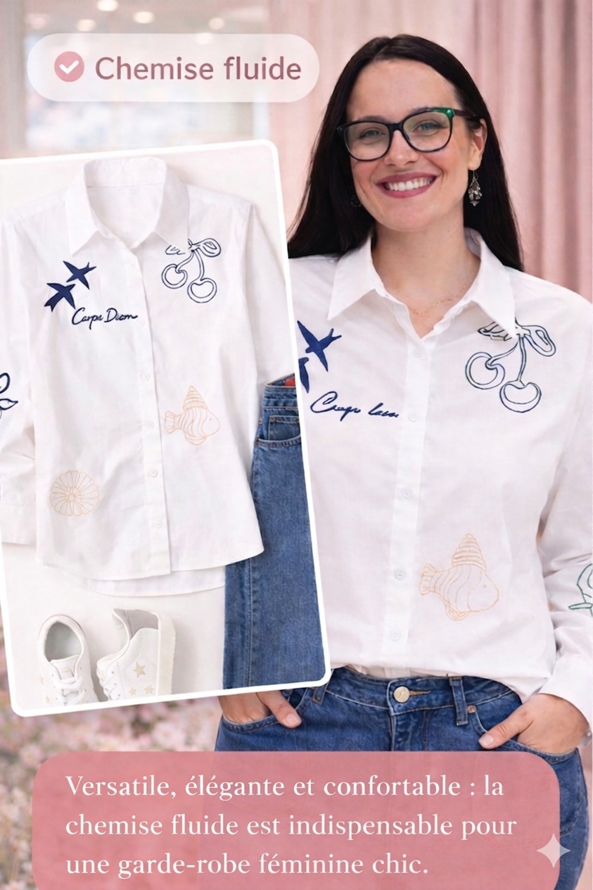 Chemise fluide femme coton - indispensable dans votre dressing 2026