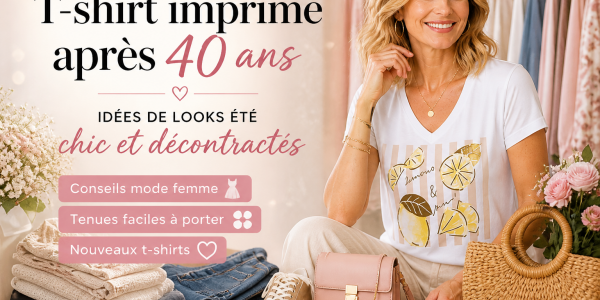 Tenue été femme 40 ans : Comment porter le T-shirt imprimé avec élégance ?